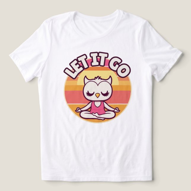 owl meditation cute  Tri-Blend shirt (Design Front)