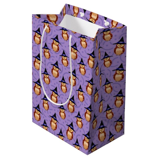 Owl Medium Gift Bag (Back Angled)