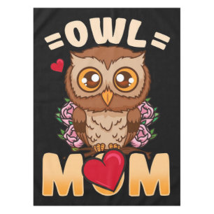 Owl Mom Gift For Owner Owl Mom Tablecloth