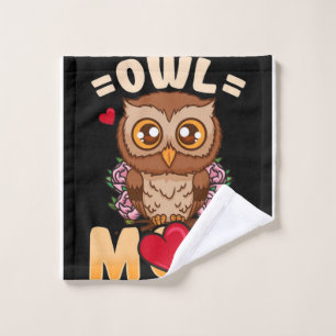 Owl Mom   Gift For Owner Owl Mom Wash Cloth