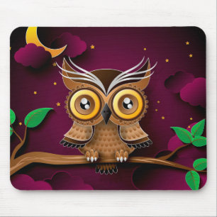 Owl Mouse Pad