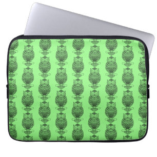 Owl (neon green) - Laptop Sleeve