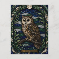Owl Night Canopy Illumina Stained Glass