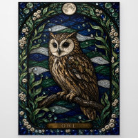 Owl Night Canopy Illumina Stained Glass