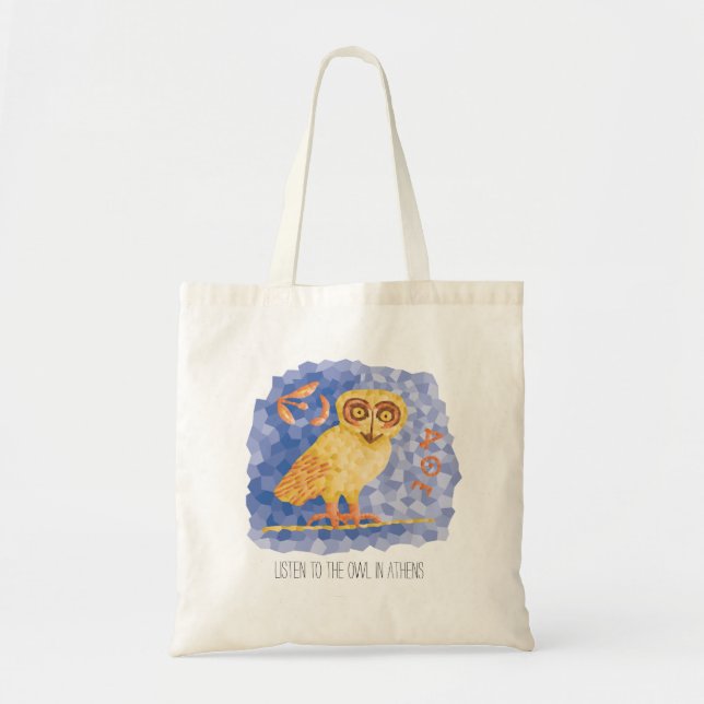 Owl of Athena Tote Bag (Front)