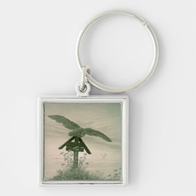 Owl on a Grave, 1836-7 Keychain (Front)