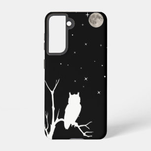 Owl on a Limb with Moon & Stars Samsung Galaxy Case