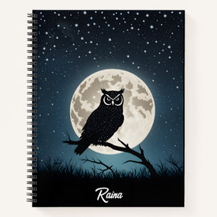 Owl on a Magical Night Notebook