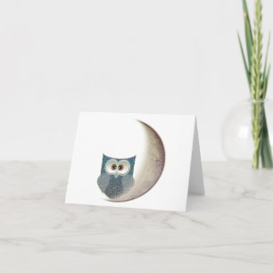 Owl on the Moon Card