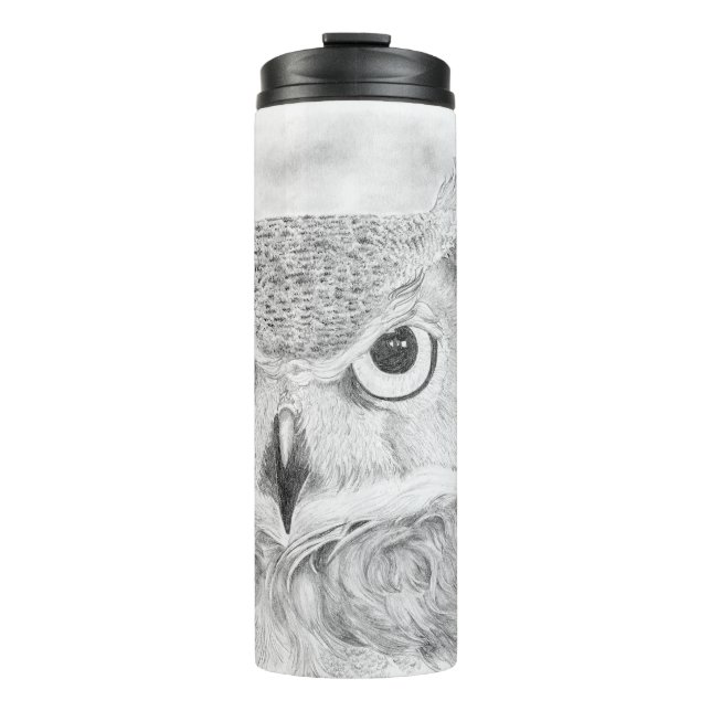 Owl on Thermal Tumbler (Front)