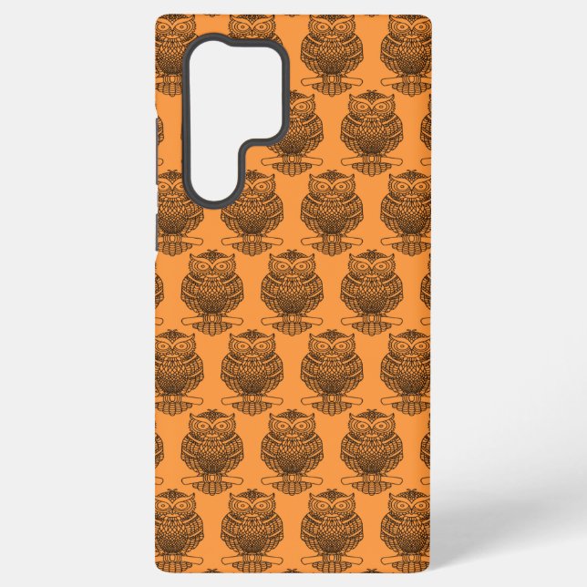 Owl (orange) - Samsung Case (Back)