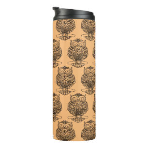 Owl (orange) - Thermal Tumbler