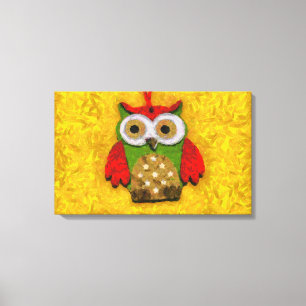 Owl painting canvas print