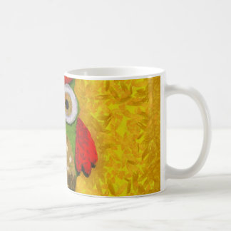 Owl painting coffee mug