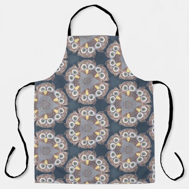Owl painting design apron (Front)