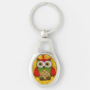 Owl painting keychain