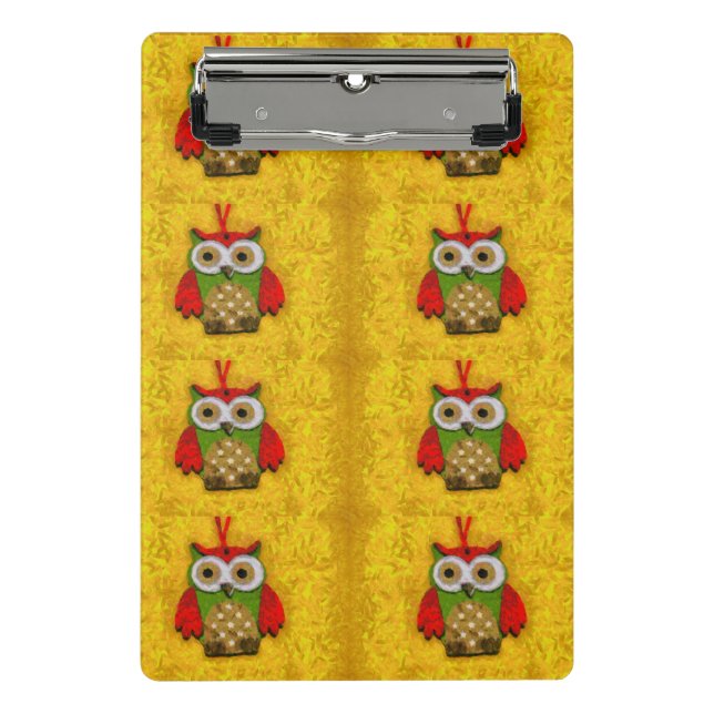 Owl painting mini clipboard (Front)