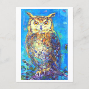 Owl Painting Postcard