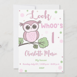 Owl Party Invitation