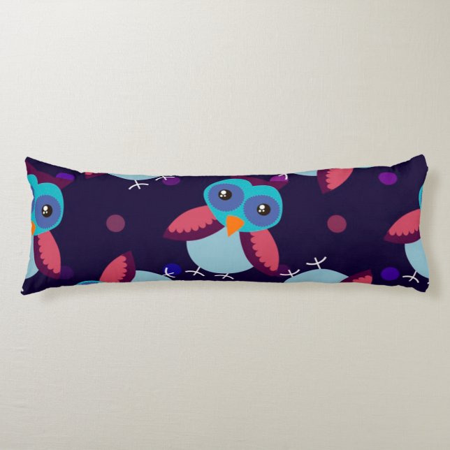 owl pattern background body pillow (Front)