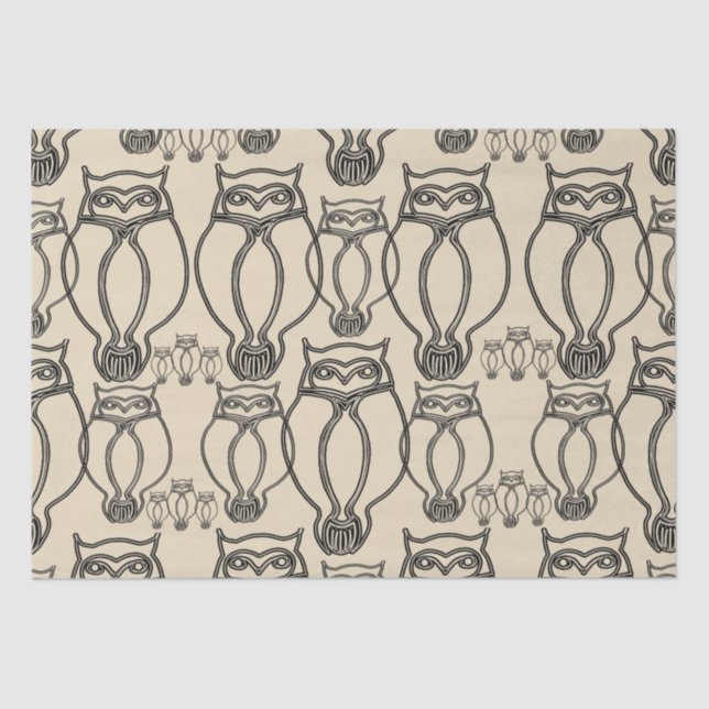 Owl pattern tissue paper (Front)
