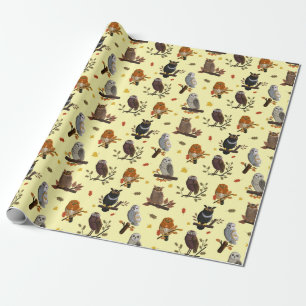 Owl Pattern Wrapping Paper