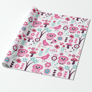 Owl Pattern Wrapping Paper