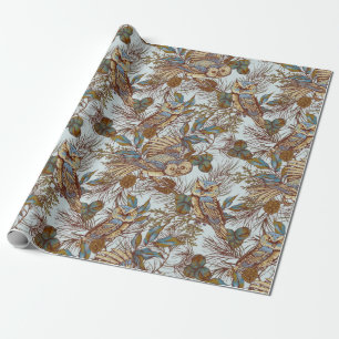 Owl Pattern Wrapping Paper