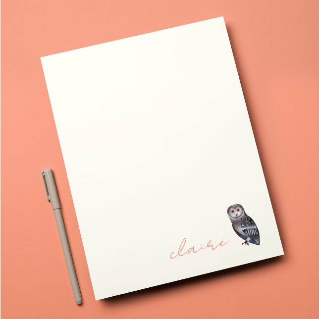 Owl Personalized Note Card (Creator Uploaded)