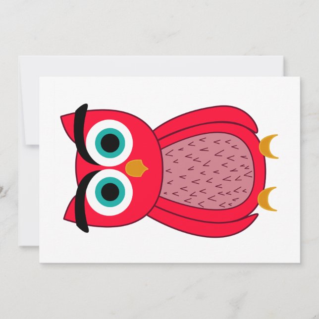 Owl Photo Print Invitation (Front)