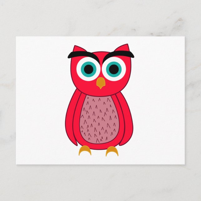 Owl Photo Print Invitation Postcard (Front)