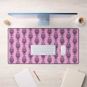 Owl (pink) - Desk Mat