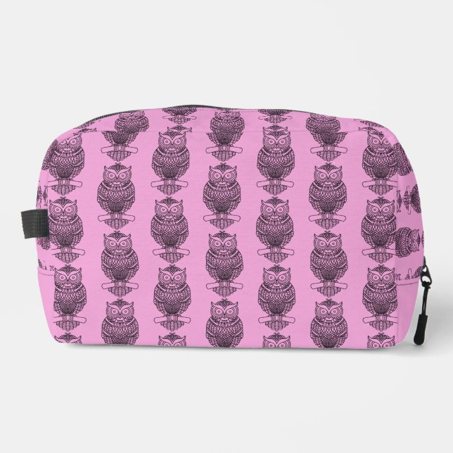Owl (pink) - Dopp Kit (Front)