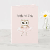 Owl Pink Tutu Birthday
