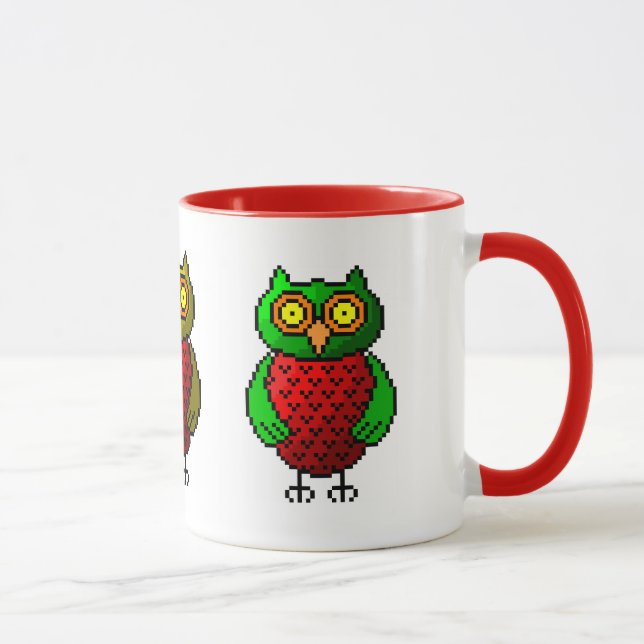 Owl pixel art mug (Right)