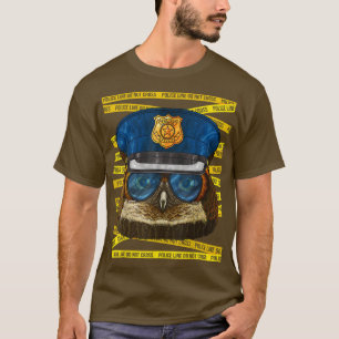 Owl Police Officer Policeman Funny Night Bird Poli T-Shirt