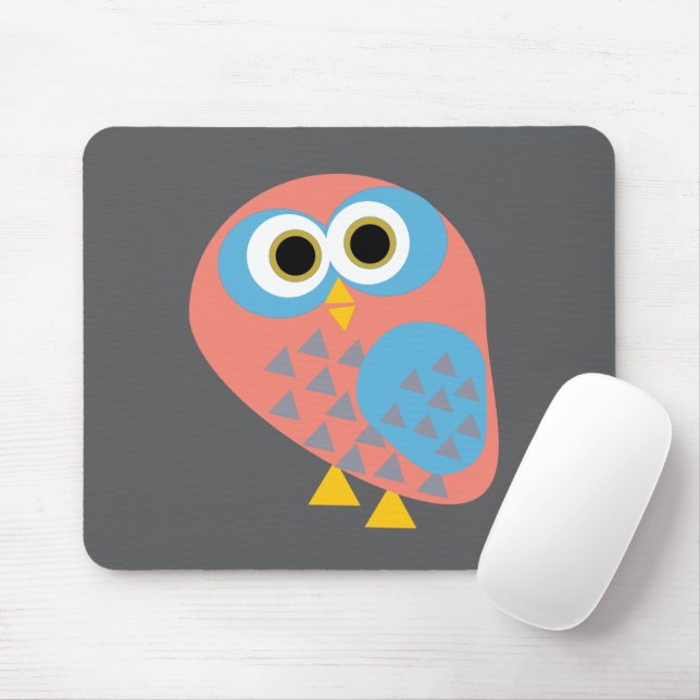 Owl Pop Art Mouse Pad (With Mouse)