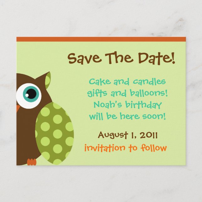 Owl postcard (Front)