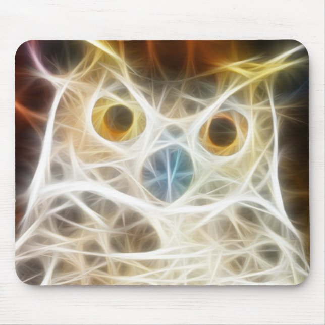 Owl Powerful Look Mouse Pad (Front)