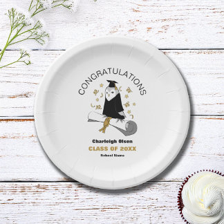 Owl Preschool / Kindergarten Graduation Party Paper Plate