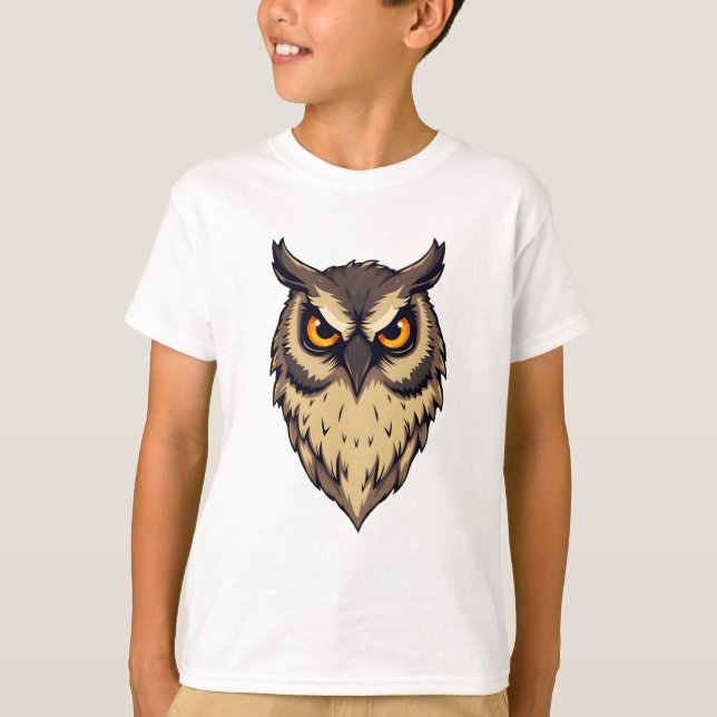 Owl Print Design  T-Shirt (Front)
