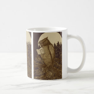 Owl Reading by Moonlight Coffee Mug