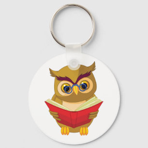 Owl Reading Keychain
