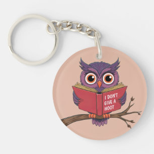 Owl Reading Keychain