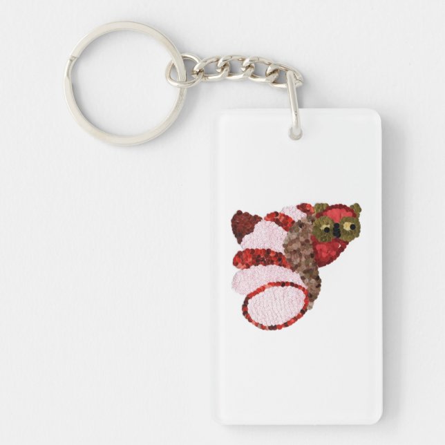 Owl Rectangular Keychain (Front)