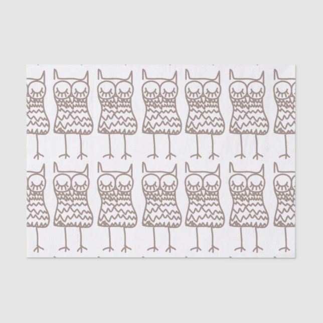 Owl Repeat Pattern Tissue Paper (Front)