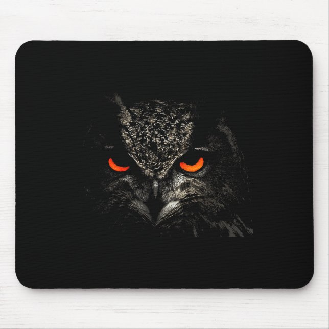 Owl Retro Eye Men Women Kids Gift Apparel  Mouse Pad (Front)