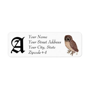 Owl Return Label - Customize it!