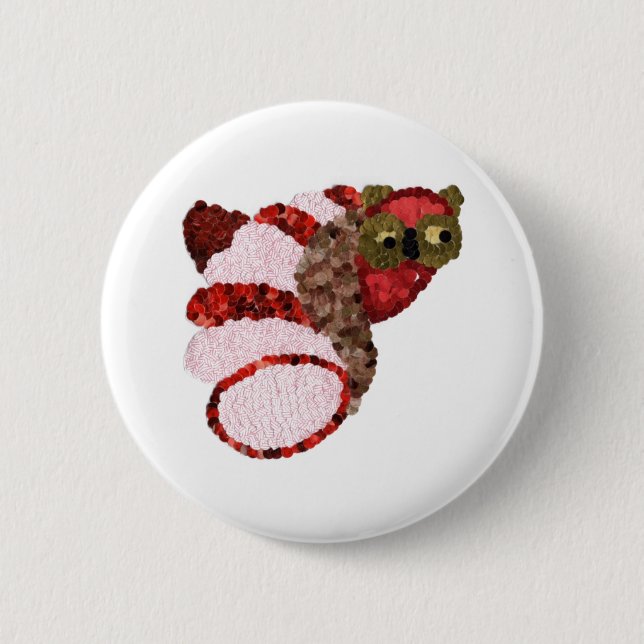 Owl Round Badge 2 Inch Round Button (Front)