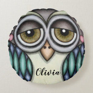 Owl Round Pillow